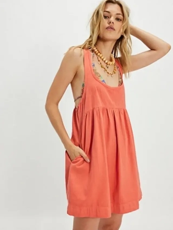 Free People Dresses & Skirts - ​Free People Willow Tank Mini Dress Size Small - Coral Color